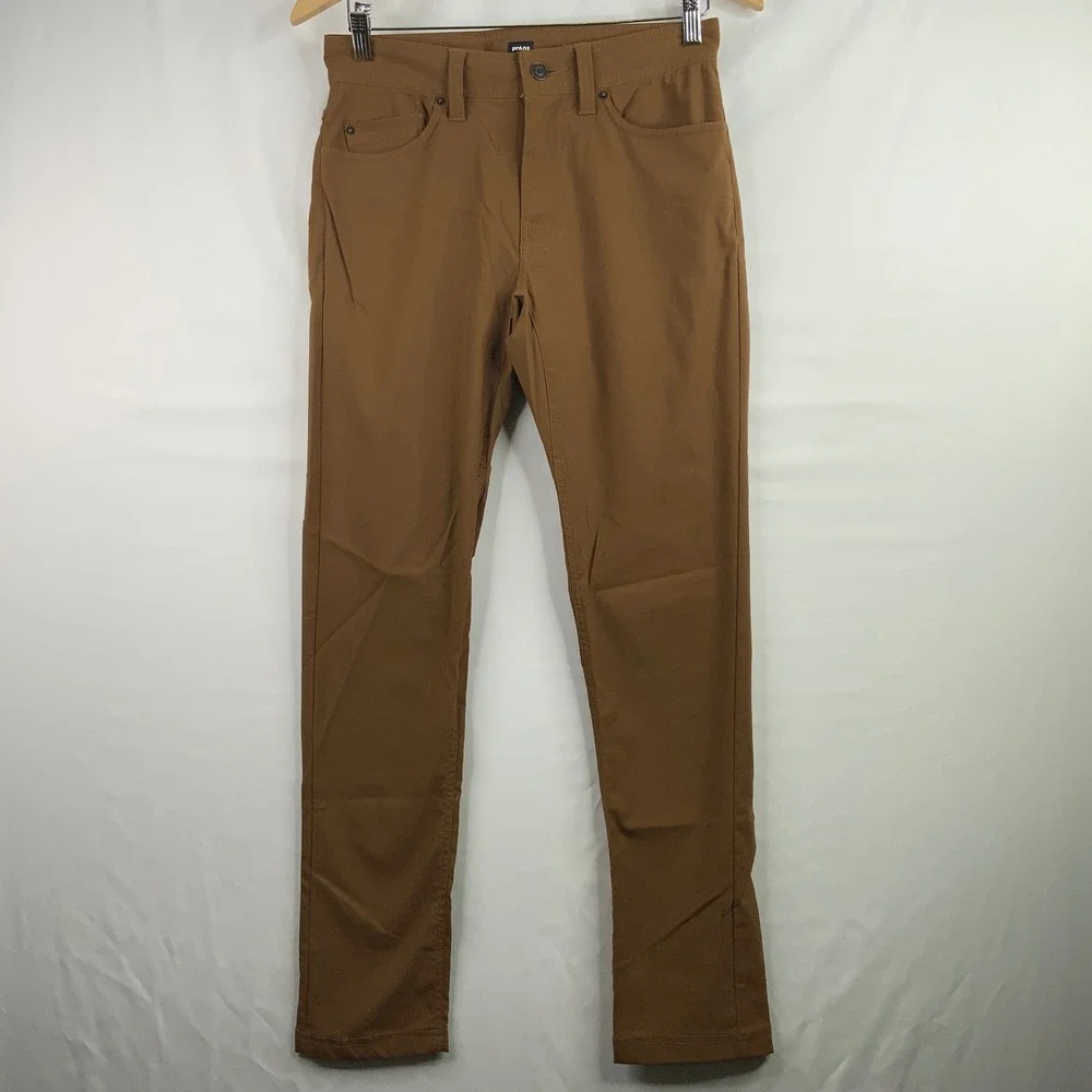 Prana Brion Slim Fit Pants Mens 28x30 Brown ReZion Stretch Hiking Travel Casual